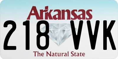 AR license plate 218VVK