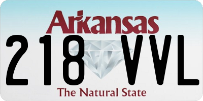 AR license plate 218VVL