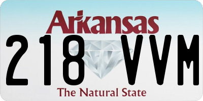 AR license plate 218VVM