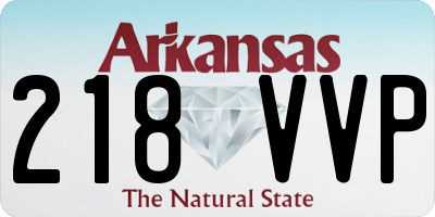 AR license plate 218VVP
