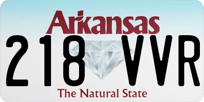 AR license plate 218VVR