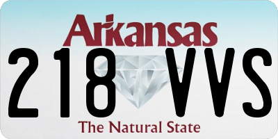 AR license plate 218VVS