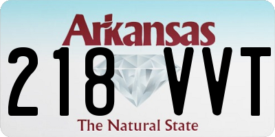 AR license plate 218VVT