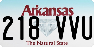 AR license plate 218VVU