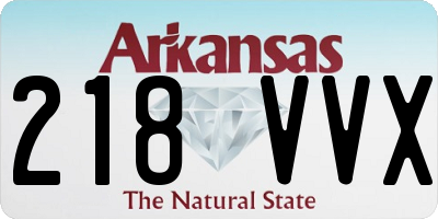 AR license plate 218VVX