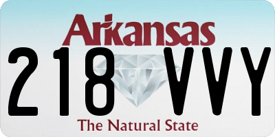 AR license plate 218VVY