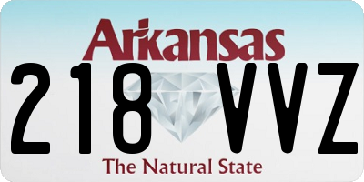 AR license plate 218VVZ