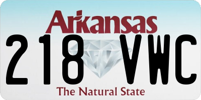 AR license plate 218VWC