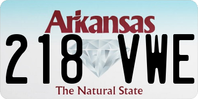 AR license plate 218VWE