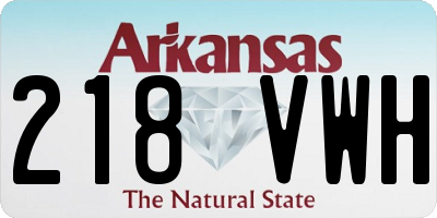 AR license plate 218VWH