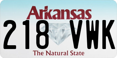 AR license plate 218VWK