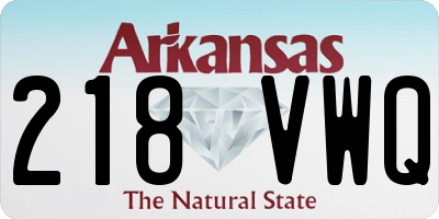 AR license plate 218VWQ