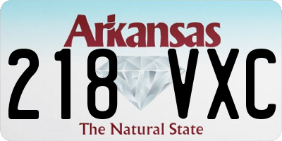 AR license plate 218VXC