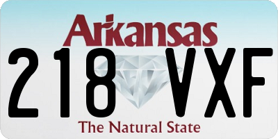 AR license plate 218VXF