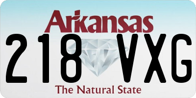 AR license plate 218VXG