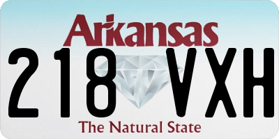 AR license plate 218VXH