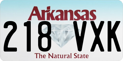 AR license plate 218VXK