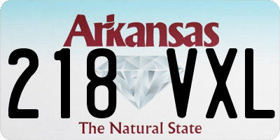 AR license plate 218VXL