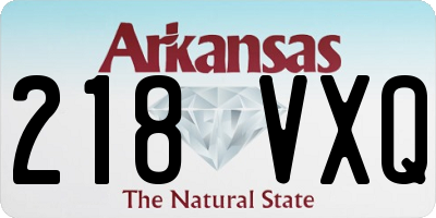 AR license plate 218VXQ