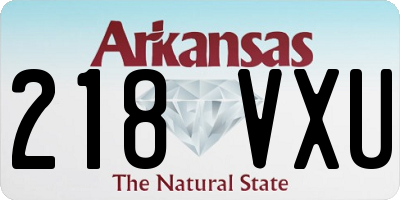 AR license plate 218VXU
