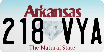 AR license plate 218VYA