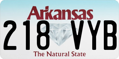 AR license plate 218VYB