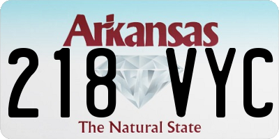 AR license plate 218VYC