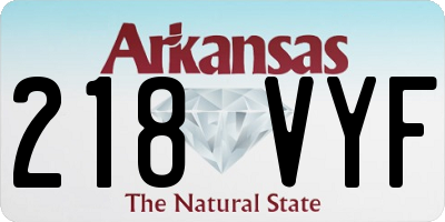 AR license plate 218VYF