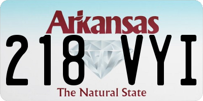 AR license plate 218VYI
