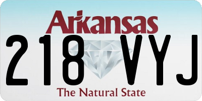 AR license plate 218VYJ