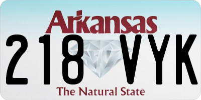AR license plate 218VYK