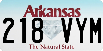 AR license plate 218VYM