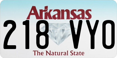 AR license plate 218VYO