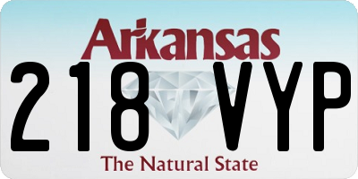 AR license plate 218VYP