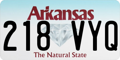 AR license plate 218VYQ