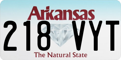 AR license plate 218VYT