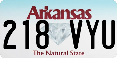 AR license plate 218VYU