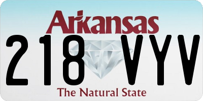 AR license plate 218VYV