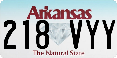 AR license plate 218VYY