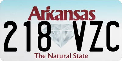AR license plate 218VZC