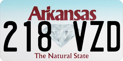 AR license plate 218VZD