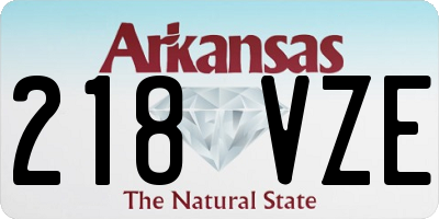 AR license plate 218VZE