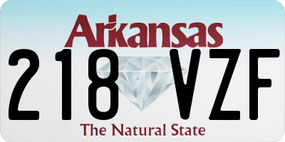 AR license plate 218VZF