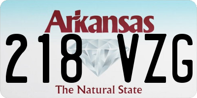 AR license plate 218VZG