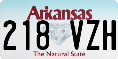 AR license plate 218VZH