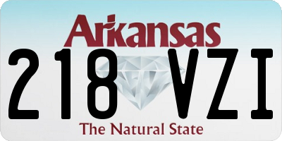 AR license plate 218VZI