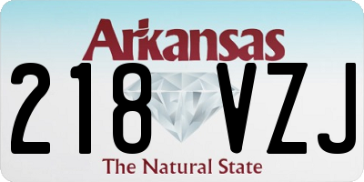 AR license plate 218VZJ