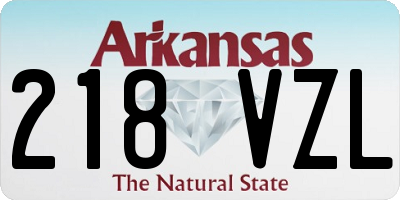 AR license plate 218VZL