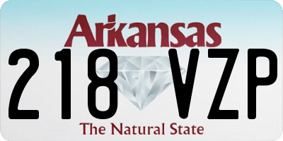 AR license plate 218VZP
