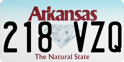 AR license plate 218VZQ